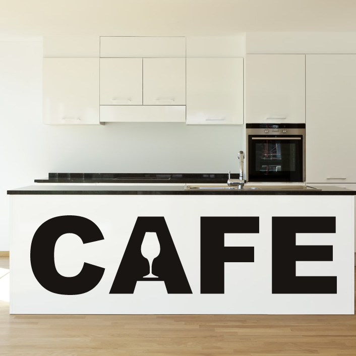 Cafe Text Kitchen Food and Drink Wall Art Sticker Wall Decal Transfers