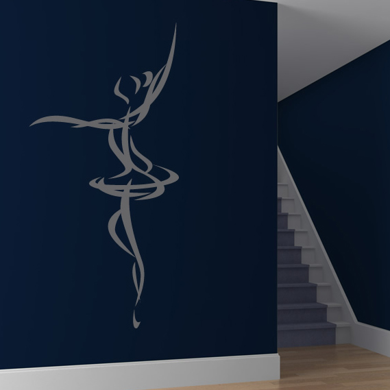 Ballet Dancer Stenciled Wall Sticker Sports And Hobbies Wall Art Decal