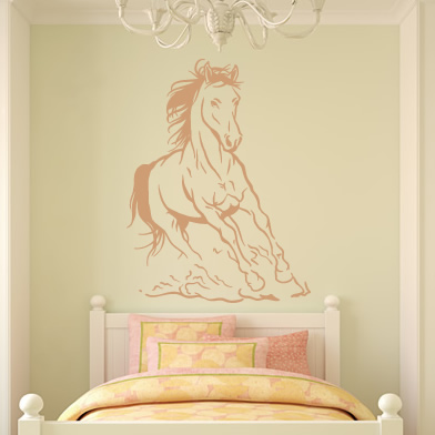 Vinyl Wall  on Horse Galloping Animals Wall Art Decal Wall Stickers Transfers   Ebay
