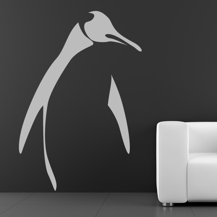 Penguin Outline Animal Wall Art Stickers Wall Decal Transfers - Photo 1 sur 1