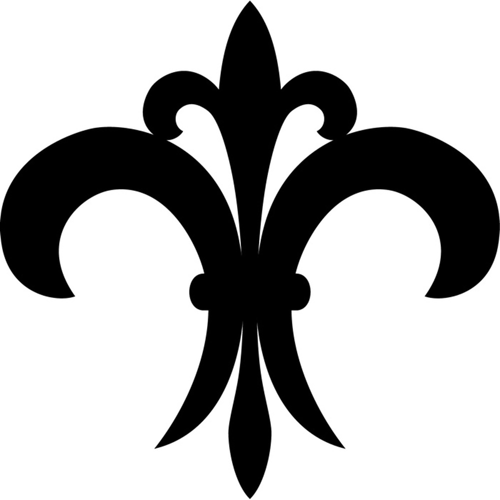 Simple Fleur De Lis Wall Sticker Embellishment Wall Art