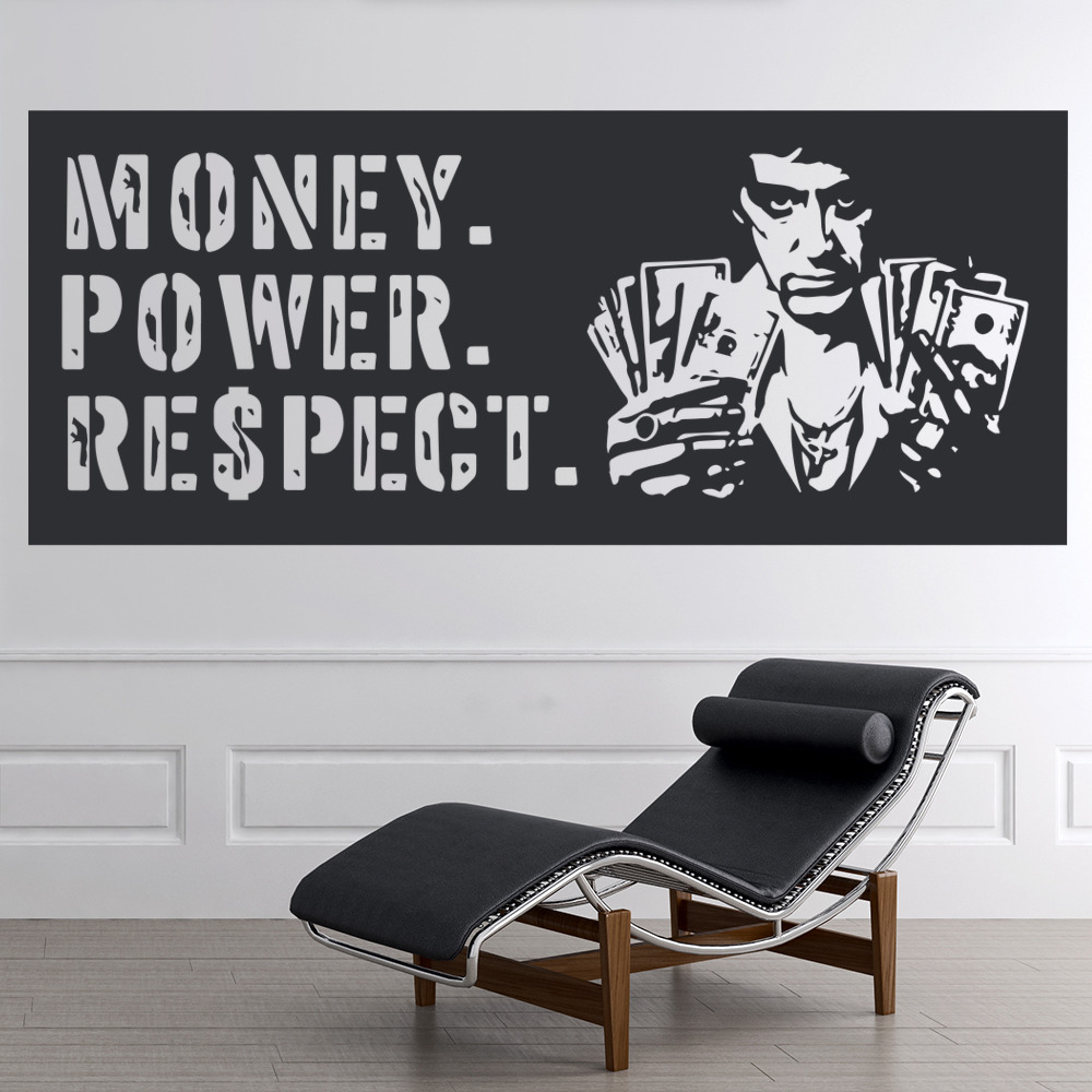 Money power respect Wall Sticker Scarface Wall Art