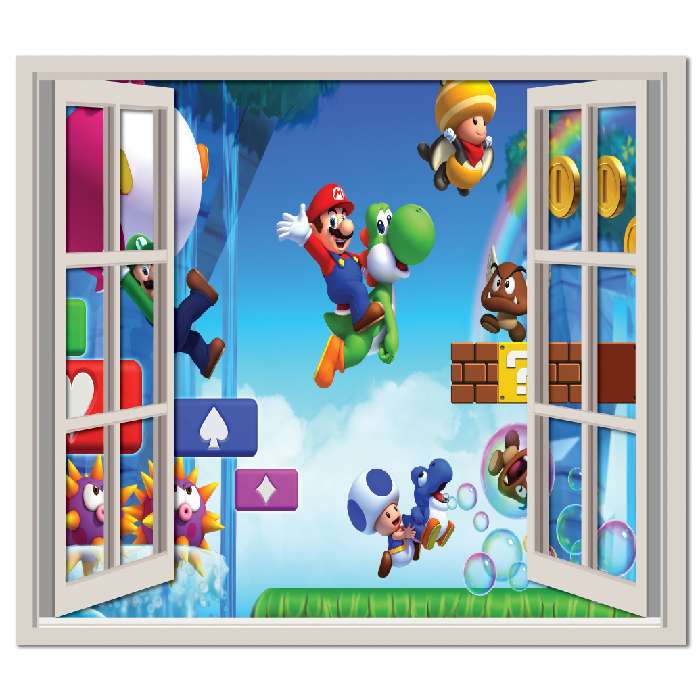 Super Mario Brothers Wall Sticker Window Wall Decal 8780