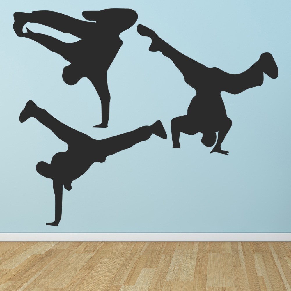 Hip Hop Dance Set Wall Stickers Dance Wall Art