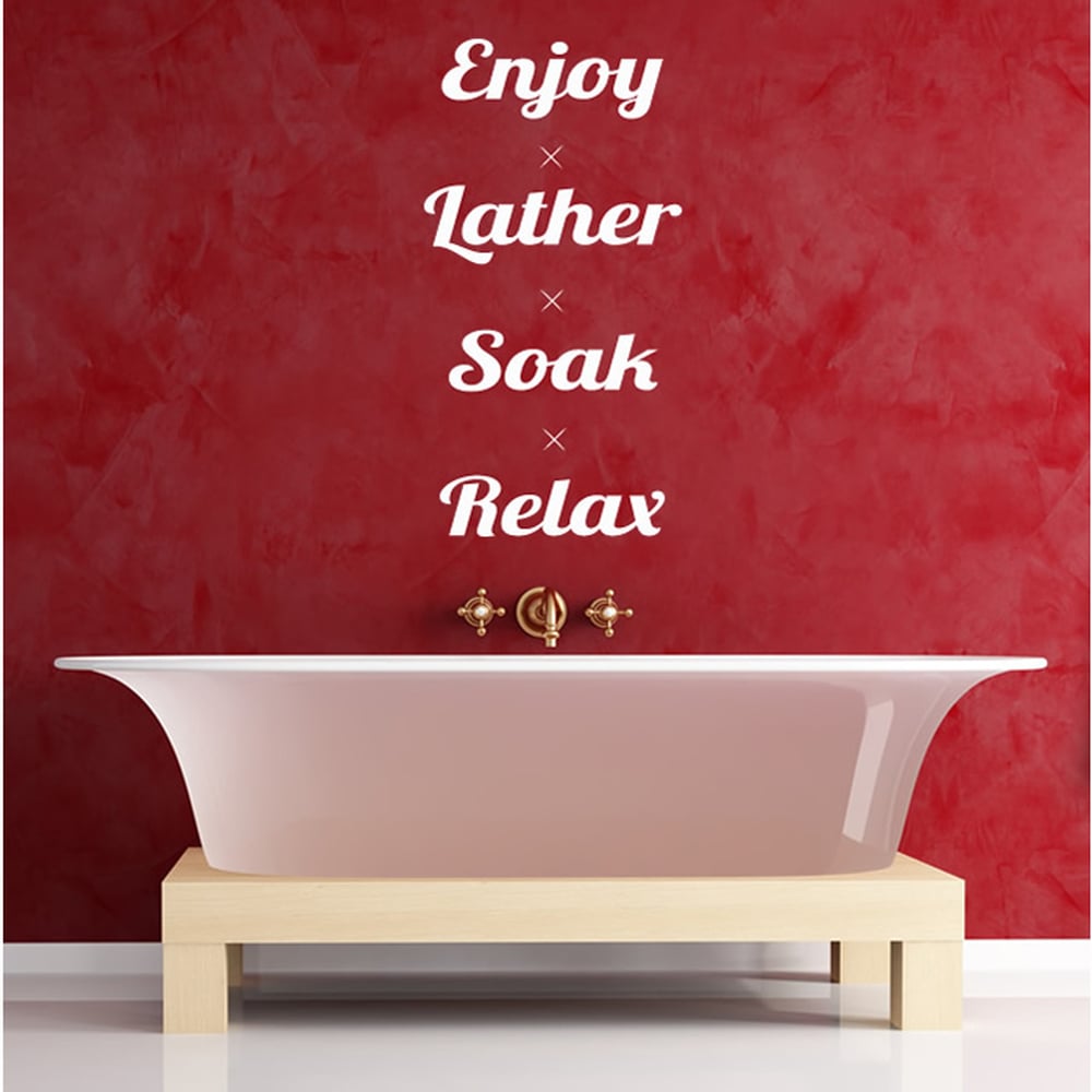 Relax Soothe Soak Wall Sticker Bathroom Wall Art