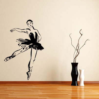 Tip Toed Ballet Dancer Wall Sticker Sports And Hobbies Wall Art Decal ...