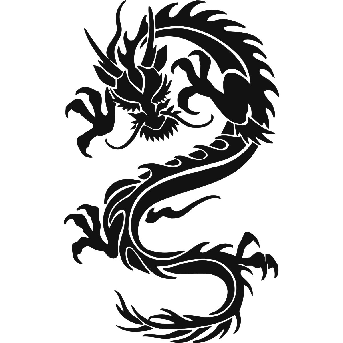 Long Windy Dragon Wall Art Sticker Wall Decals Transfers | eBay