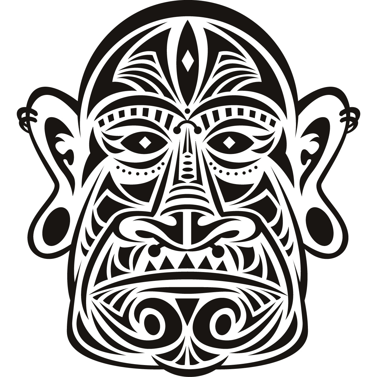Maori Face Around the World Wall Art Sticker Wall Art Transfers | eBay