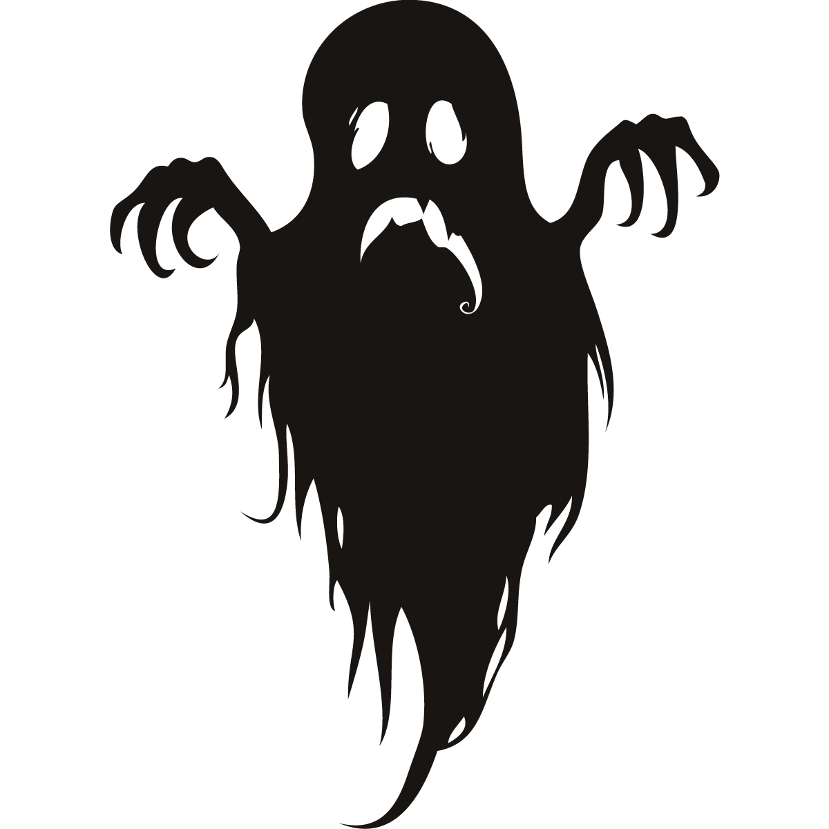 Scary Ghost Halloween Wall Art Stickers Wall Decal Transfers | eBay