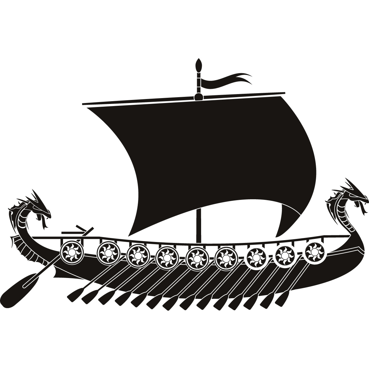 Лодка викингов дракар