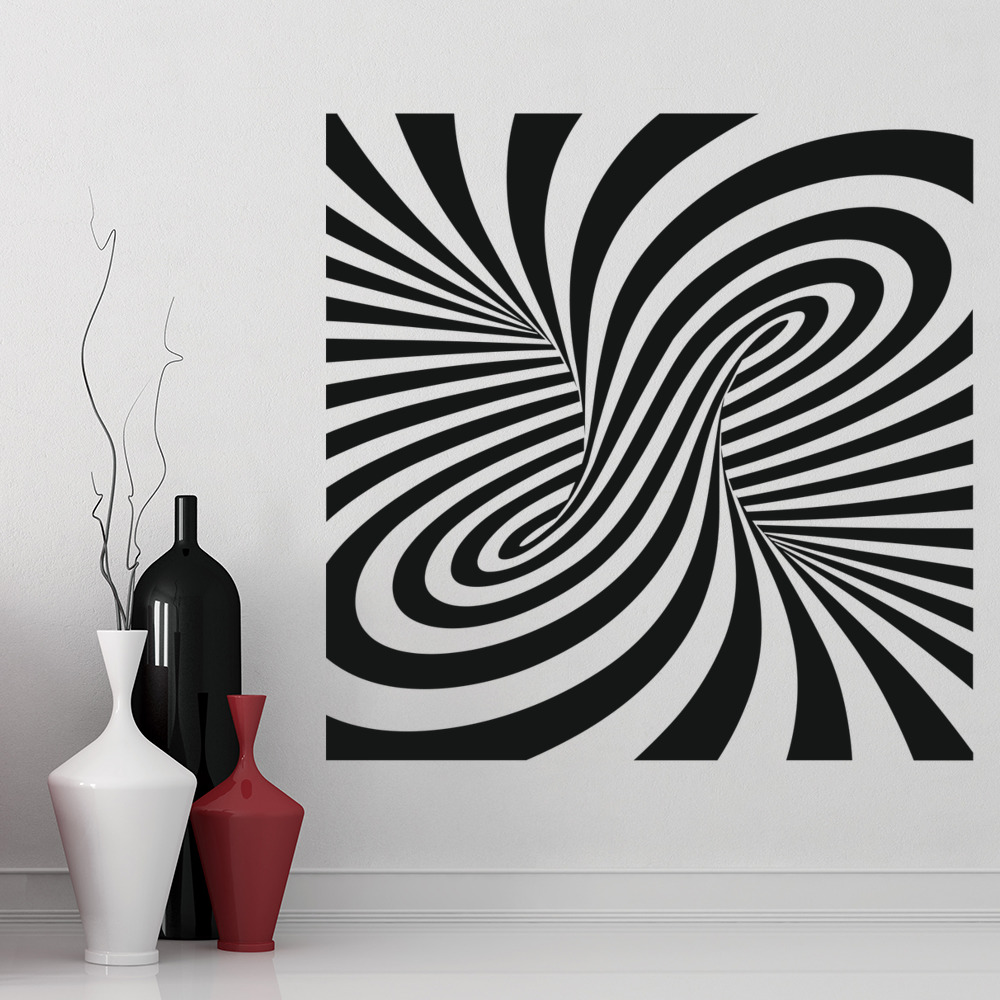 Twisted Wall Sticker Optical Illusion Wall Decal Art | eBay