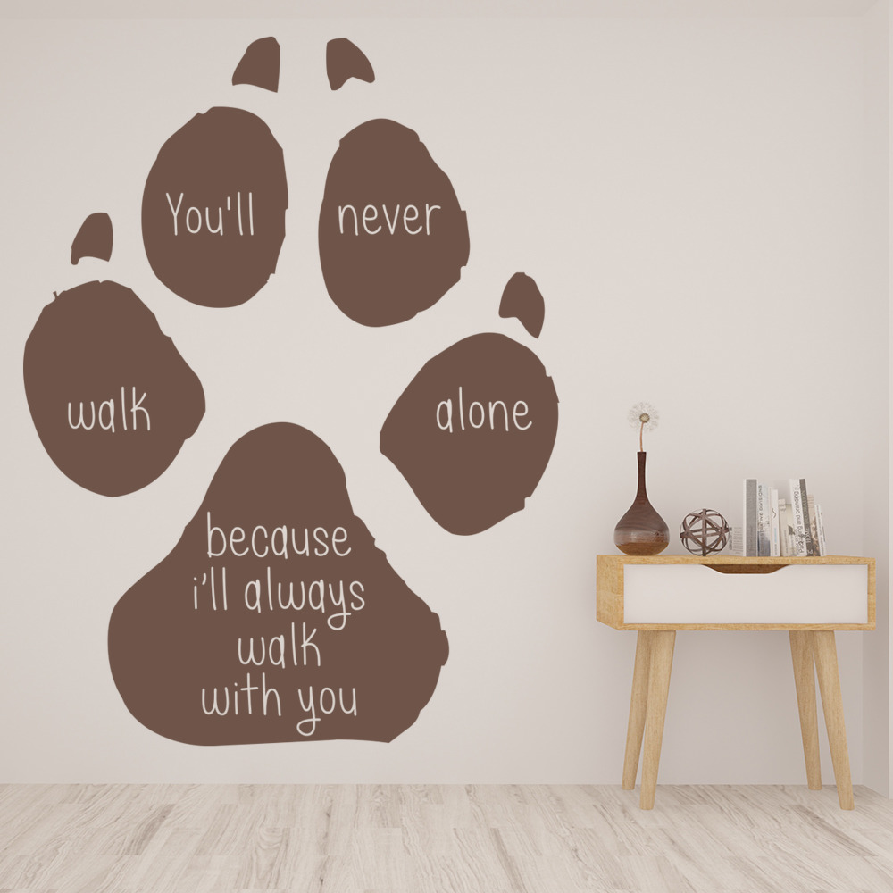 You'll Never Walk Alone Lyrics Quote Wall Art Sticker 