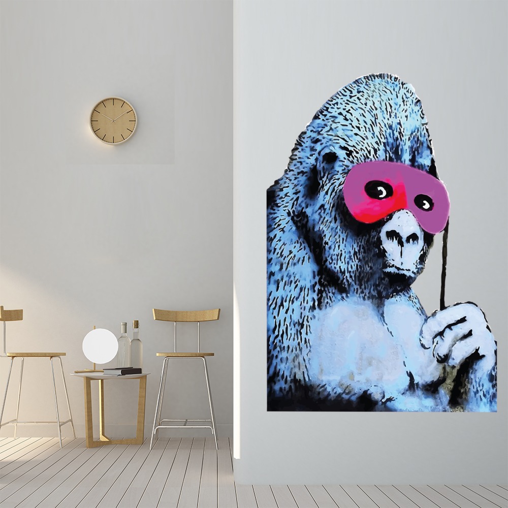 限定特殊マット額装品/バンクシー Gorilla in a Pink Mask 