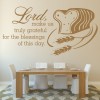 Lord Make Us Truly Grateful Christian Quote Wall Sticker