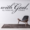 With God All Things Are Possible Bible Quote Wall Sticker