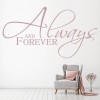 Always And Forever Love Quote Wall Sticker
