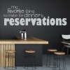 Reservations Kitchen Quote Wall Sticker