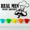 Real Men Wear Aprons Kitchen Quote Wall Sticker