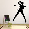 Female Tennis Player Tennis Swing Wall Sticker