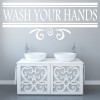Wash Your Hands Bathroom Quote Wall Sticker