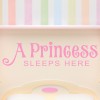A Princess Sleeps Here Nursery Quote Wall Sticker