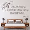 Small And Simple Things Bible Verse Wall Sticker