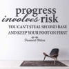 Progress And Risk Inspirational Quote Wall Sticker