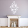 Floral Diamond Fireplace Wall Sticker