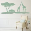 Safari Sunset Giraffes Wall Sticker