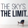 The Skys The Limit Inspirational Quote Wall Sticker