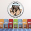 T Rex Dinosaur Porthole 3D Wall Sticker