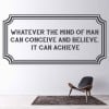 Man Can Achieve Inspirational Quote Wall Sticker