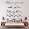 Believe You Can Inspirational Quote Wall Sticker