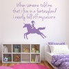 Fell Off My Unicorn Quote Wall Sticker