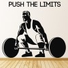 Push The Limits Weightlifter Quote Wall Sticker