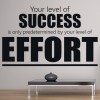Success And Effort Sports Quote Wall Sticker