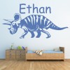 Personalised Name Triceratops Dinosaur Wall Sticker