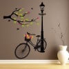Flower Bicycle Lamppost Tree Wall Sticker Set