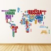 Countries World Map Wall Sticker