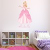 Custom Name Princess Wall Sticker Personalised Kids Room Decal