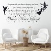 Never Never Land Peter Pan Quote Nursery Wall Sticker