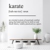 Karate Definition Quote Martial Arts Wall Sticker