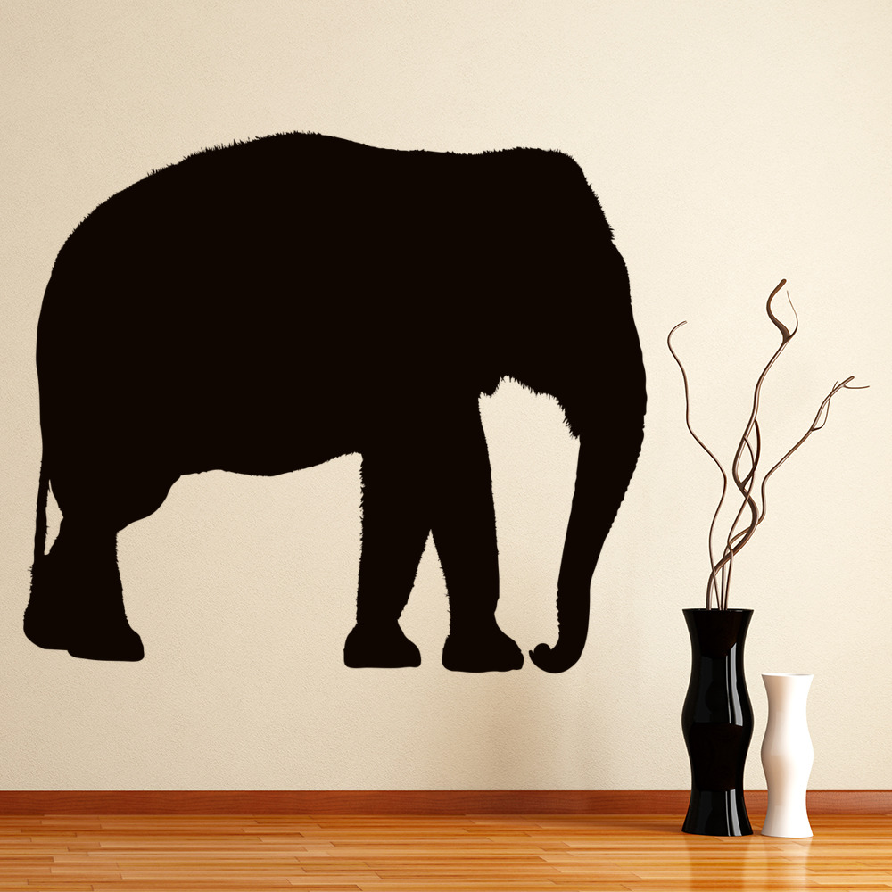 Elephant Silhouette Wall Stickers Animal Wall Art
