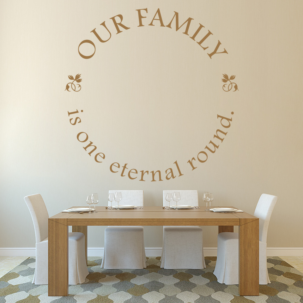 our family eternal wall sticker family quote wall decal