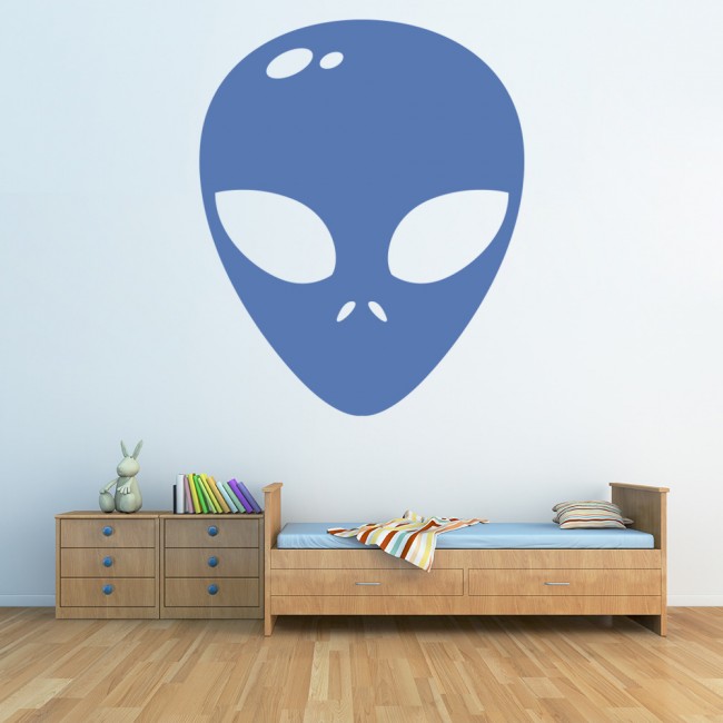 Alien Face Space UFO Wall Sticker