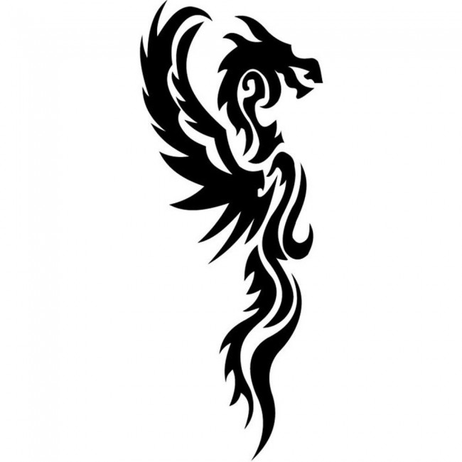 Fire Wings Dragon Tribal Fantasy Dragons Wall Stickers Home Decor Art ...