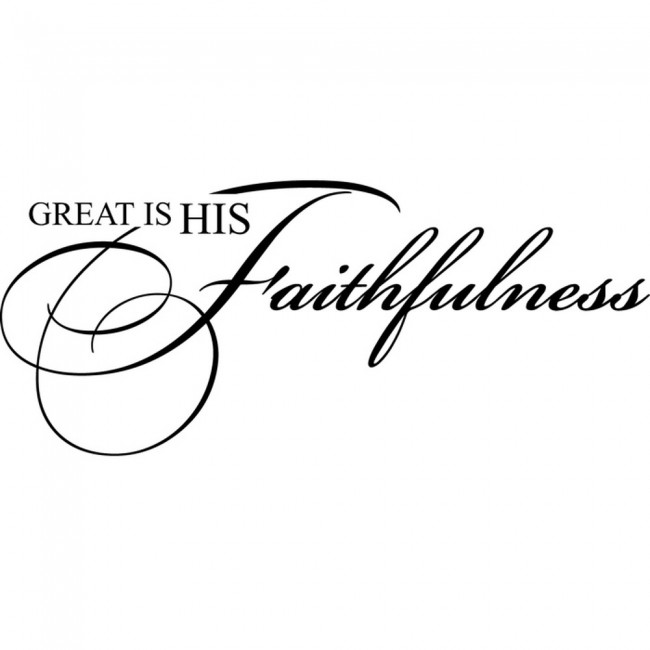 Great Is His Faithfulness Bible Quote Wall Sticker