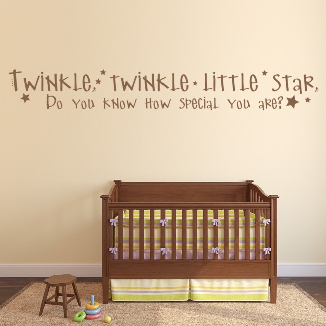 Twinkle Twinkle Little Star Nursery Quote Wall Sticker