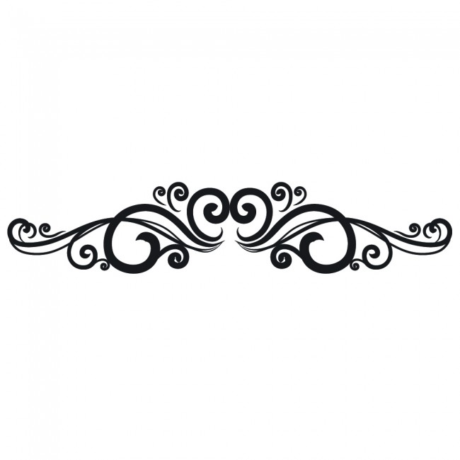 Symmetrical Banner Headboard Wall Sticker