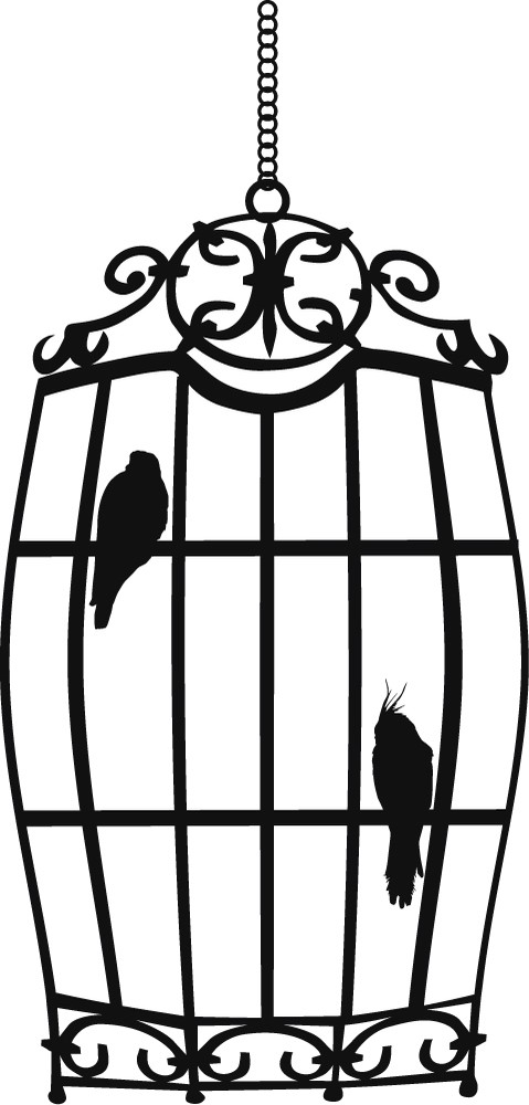 Bird Cage Wall Sticker